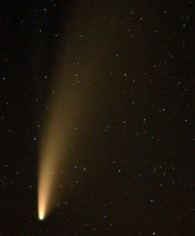 Comet Neowise Jul 16 zoomed in with 210mm Lens.