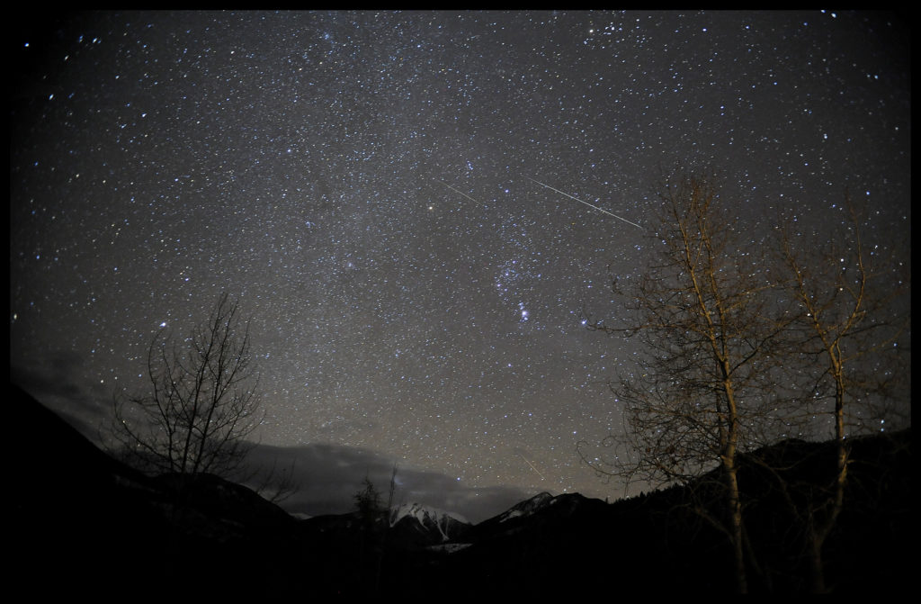 Geminids from Invermere By Robert Ede